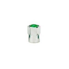 Chromed Plastic Sealing Hex Cap Nitro ID Tip with Green Top 100pk