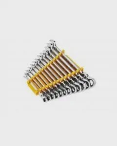 12 Pc. 90T 12PT Metric Flex Combi Ratchet Wre Set