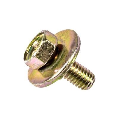 6-1.0 X 16MM HEX HEAD SEMS BOLT -YELLOW ZINC 50pk