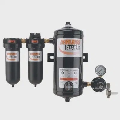 DeVilbiss 3-stage desiccant air dryer system