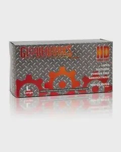 M Gloveworks HD P/F Textured Latex Gloves - Case