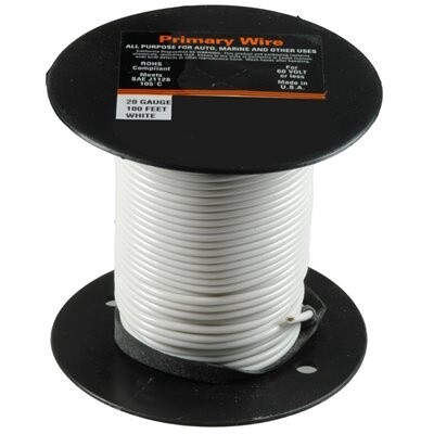 21340-PRIMARY WIRE 20 GAUGE WHITE