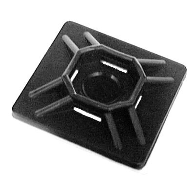 16001-CABLE TIE MOUNT WITH ADHESIVE BACK 4-WAY 10pk