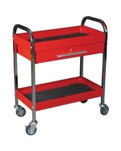 Steel Service Tool Cart with 1-Drawer and 2-Shelve
