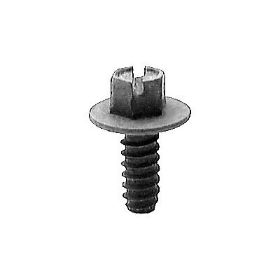 16421- SLOT. HEX WSHR HD LICENSE PLT SCRW #14 X 5/8 BLK 50pk