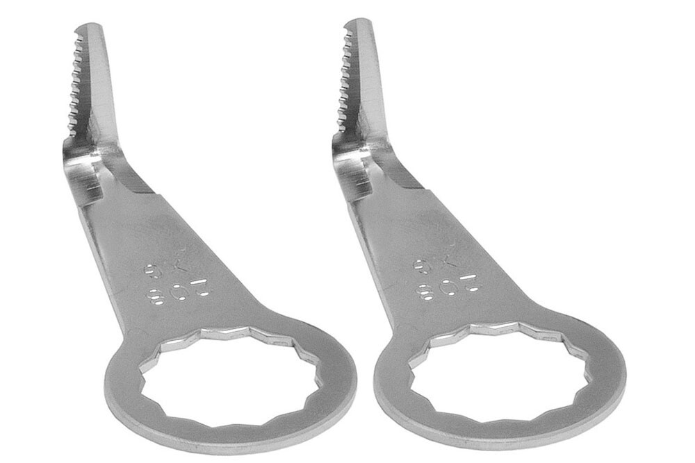 FTB208- FEIN® BLADES Fein® Part No. 6 39 03 208 01 0 Sharpening 1 side regular, one side serrated. 2PK