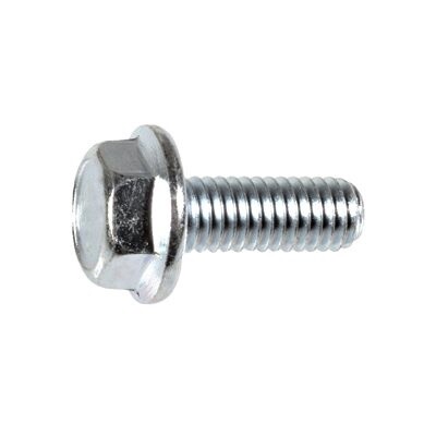 17316-HEX FLANGE LICENSE PLATE SCREW M6-1.0 X 16MM 50pk