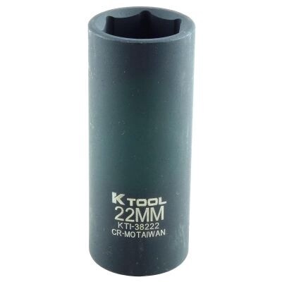 KTI38222- K Tool International 22MM 1/2&quot;DR. DEEP SOC