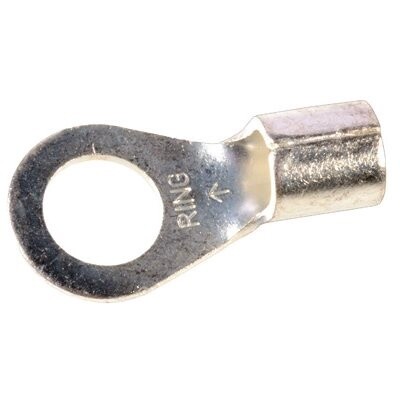 15164- 6 GA.3/8 STUD RING TERMINAL NON-INSUL 25pk