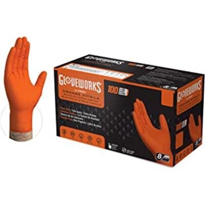 AMXGWON48100-Gloveworks HD Orange Nitrile Gloves XL