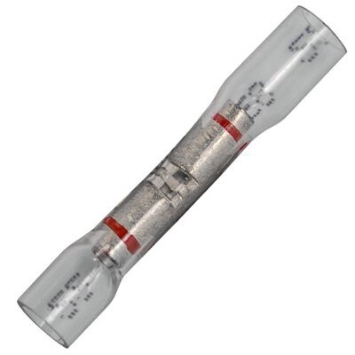 22967-CRYSTAL CLEAR SEAL BUTT CONN. - 22-18 AWG WINDOW BUTT CONN-15pk