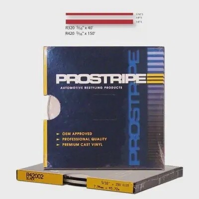 PROSTRIPE® R42002 Single Color Multi-Stripe, 5/16 in W, 150 ft L, Black, Vinyl Adhesive