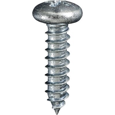 2366-#10 X 3/4 PHILLIPS PAN HEAD TAP SCREW ZINC-100pk