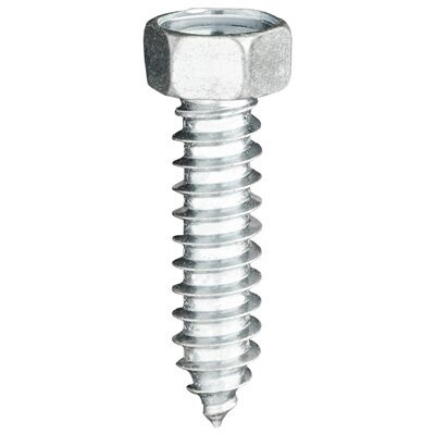 2268- #5/16 X 1 IND HEX HEAD TAP SCREW 1/2 HEX ZINC