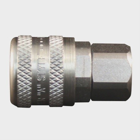 Milton® 775 A- Style Push Type Coupler, 1/4 in Coupler x 1/4 in FNPT, Steel, Plated