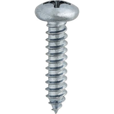 12 X 1 PHILLIPS PAN HEAD TAP SCREW ZINC