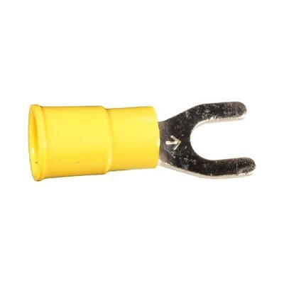 VINYL INSULATED SPADE TERMINAL - 12-10 GA. #8 - #10 STUD SIZE