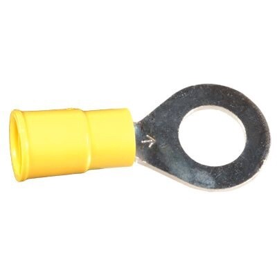 VINYL INSULATED RING TERMINAL - 12-10 GA. 1/4 - 5/16&quot; STUD SIZE&quot;