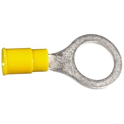 VINYL INSULATED RING TERMINAL - 12-10 GA. 7/16 - 1/2&quot; STUD SIZE&quot;