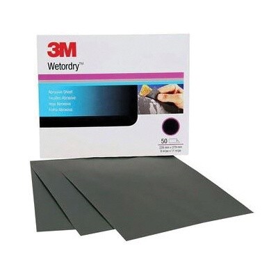 Wetordry™ 051131-02032  Wetordry™ 051131-02032 Abrasive Sheet, 11 in L, 9 in W, 1500 Grit, Silicon Carbide Abrasive