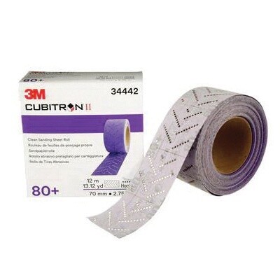 Cubitron™ Ii 737U Series 051131-34442 Clean Sanding Sheet Roll, 13.123 Yd L, 2.756 In W, 80 Grit, Ceramic Abrasive