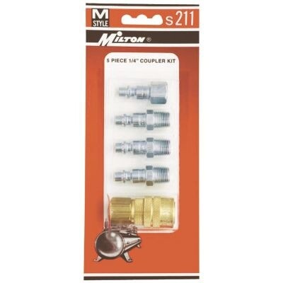 Milton Industries 5 Piece M-Style Coupler Kit