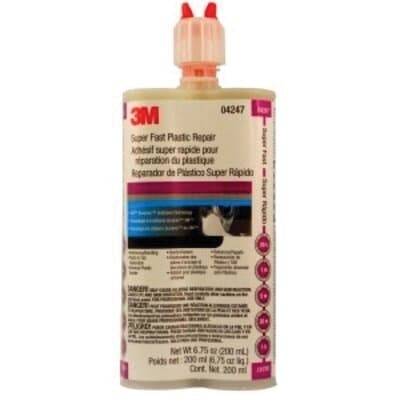 Syringe Super Fast Plastic Repair Adhesive, 200 Ml, Cartridge, Liquid, Clear