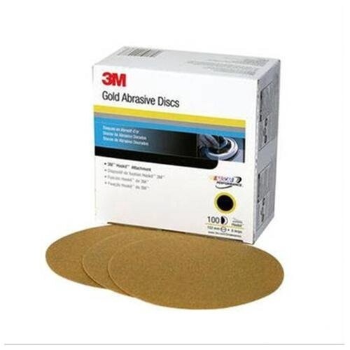 Hookit™ 051131-00975 Abrasive Disc, 6 in Dia, P320 Grit, Medium Grit, Aluminum Oxide Abrasive, Paper Backing