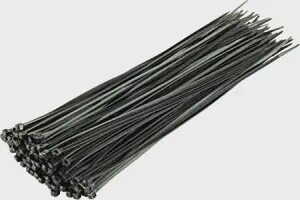 BLACK UV STABILIZED NYLON CABLE TIES - 11&quot;, 40 LB 100PK