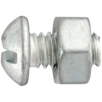ROUND HD STOVE BOLT W/HEX NUT 1/4 X 1/2