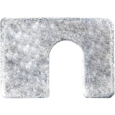 SHIM 1-3/4 X 1-1/4 X 1/8 W/ 1/2 SLOT ZINC