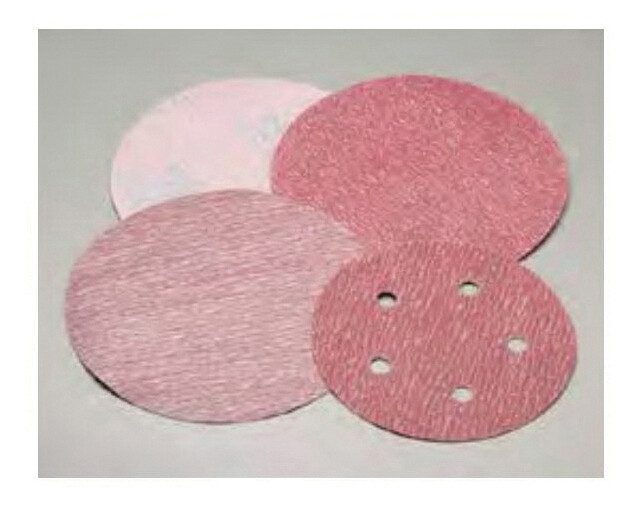 Grip-On Hook And Loop Disc, 6 In Diameter, P180B Grit, Aluminum Oxide Abrasive, Paper Backing