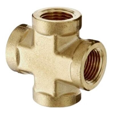 BRASS CROSS 1/8 PIPE THREAD