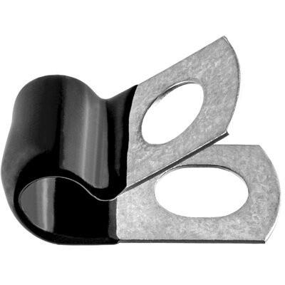 10606- CLOSED CLAMP 1-1/4 - GALVANIZED VINYL COATED 25pk