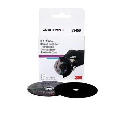 DISCONTINUED SUPERSEDED BY 3M.33458-Cubitron™ II 051131-33456 Cut-Off Wheel, Type 1 Wheel, 3 in Dia, 0.04 in Thick, 3/8 in Arbor, Ceramic Abrasive