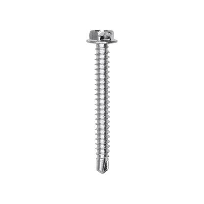 11908- #8 X 1-1/2 IND HEX WA HD #2 TEKS SCREW - ZINC