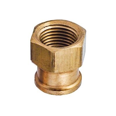 BRASS REDUCING COUPLING 1/4 THREAD A 1/8 THREAD B
