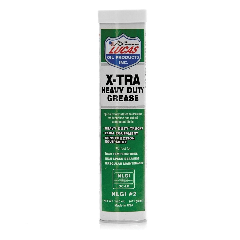 LUCAS OIL 10301 Extra Heavy-Duty Grease, Polyurea Thickener, Mild Petroleum Oil, Green, 14.5 oz