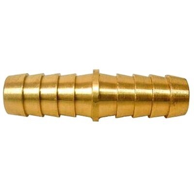 BARBED HOSE COUPLER BRASS 1/2 I.D.