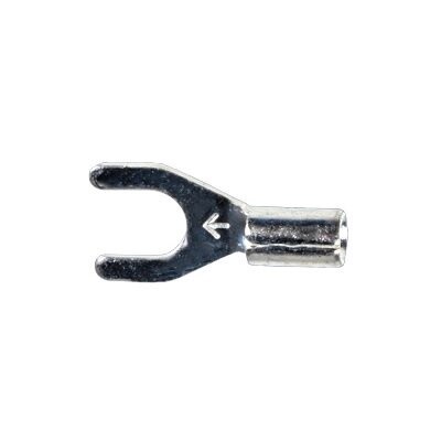 NON-INSULATED SOLDERLESS SPADE TERMINAL - 16-14 GA. #8-#10 STUD SIZE