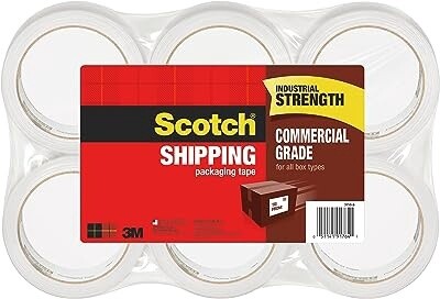 Scotch Commercial Grade Shipping Packaging Tape