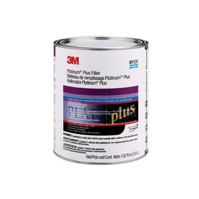 3M™ Platinum™ 051593-01131 Premium Body Filler, Gold, 1 gal, Can