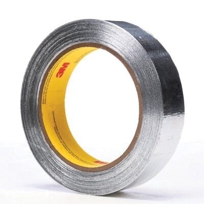 3M™ 4380 Series 051111-92862 Foil Tape, 3.25 mil Thick, 1 in W, 55 yd L, Silver, Acrylic Adhesive
