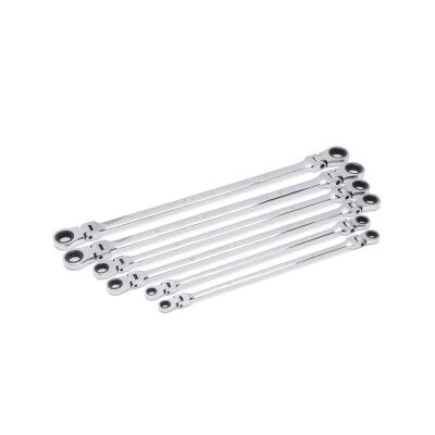 6 Piece 90-Tooth 12 Point Metric GearBox� Double Flex Ratcheting Wrench Set