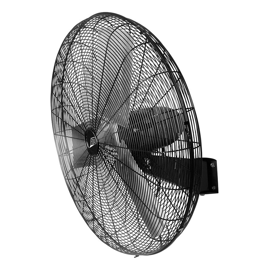 ATD.30334A ATD ATD-30334A Oscillating Wall-Mount Fan, 30 in, 210 W, Up to 7497 cfm, 3 -Blade, Black Housing