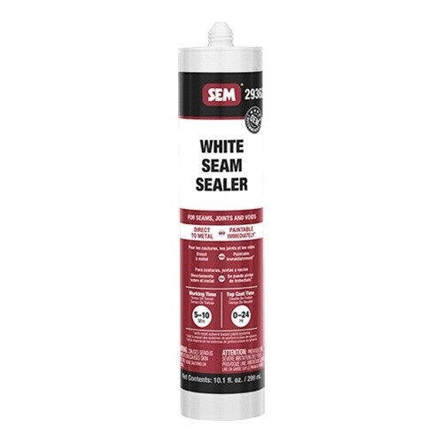SEM® 2900 Series 29362 1K Seam Sealer, 10.1 oz, Tube, Liquid, White, Characteristic