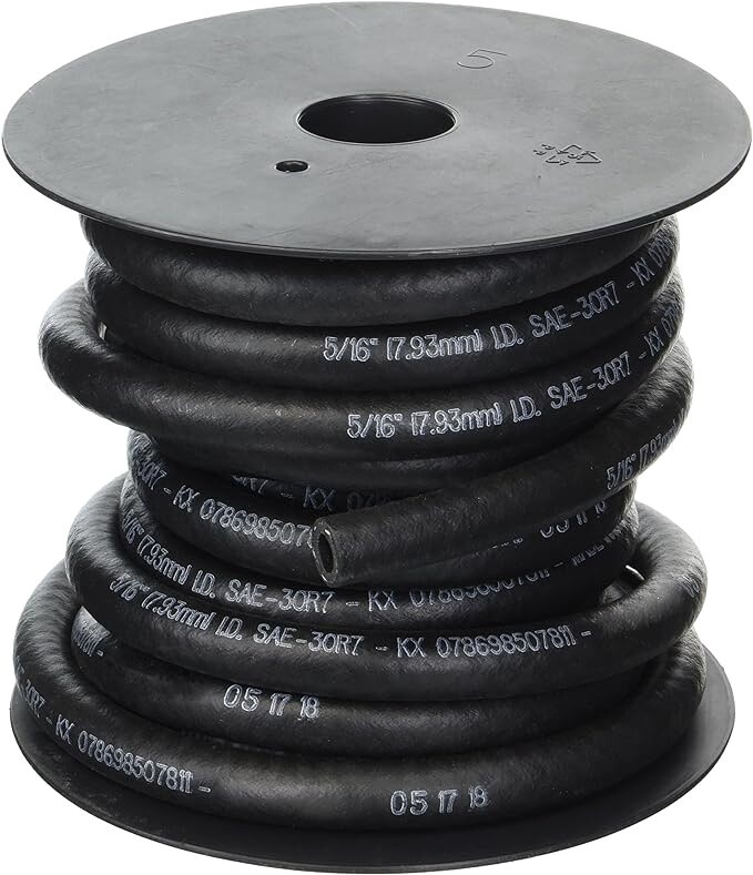 HBD Thermoid SAE 30R7 Fuel Line Hose 25 Foot x 5/16 Inch Inside Diameter