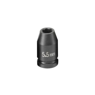 Grey Pneumatic SOC 5.5 MM 1/4D IMP 6PT