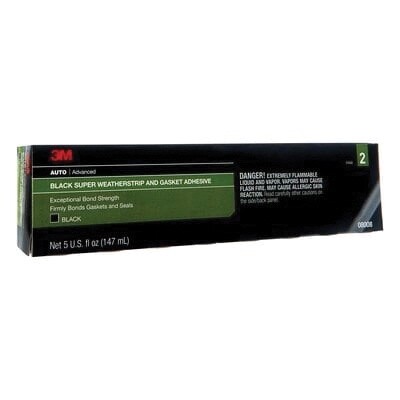 3M™ 051135-08008 Super Weatherstrip and Gasket Adhesive, 5 fl-oz, Tube, Liquid, Black, Solvent