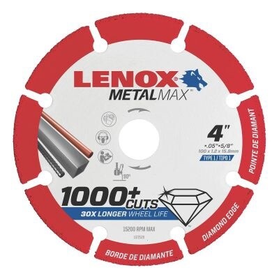 Lenox Tools LENOX DIAM CUTOFF WHEEL DG 4&quot; X 3/8&quot;